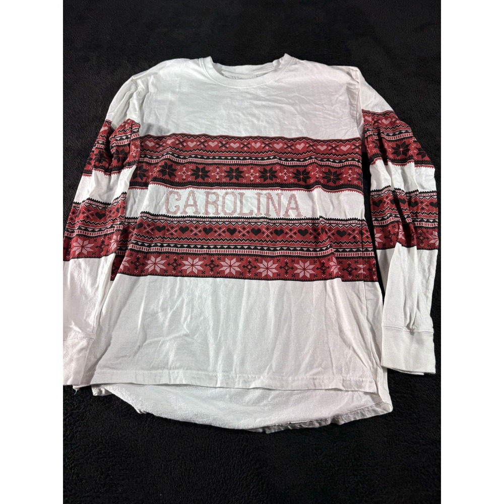 Pressbox Carolina Long Sleeve T-Shirt Top Fair Isle Pattern L